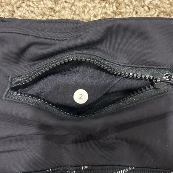 Lululemon Runday Parallel Black and White Crop Leggings - Picture 4 of 4